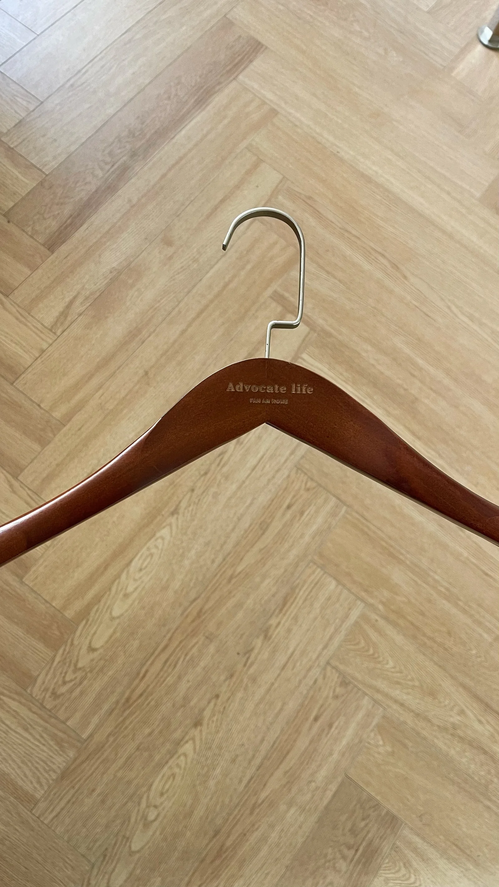 Walnut Wood Suit Hangers with Wide Shoulder Design