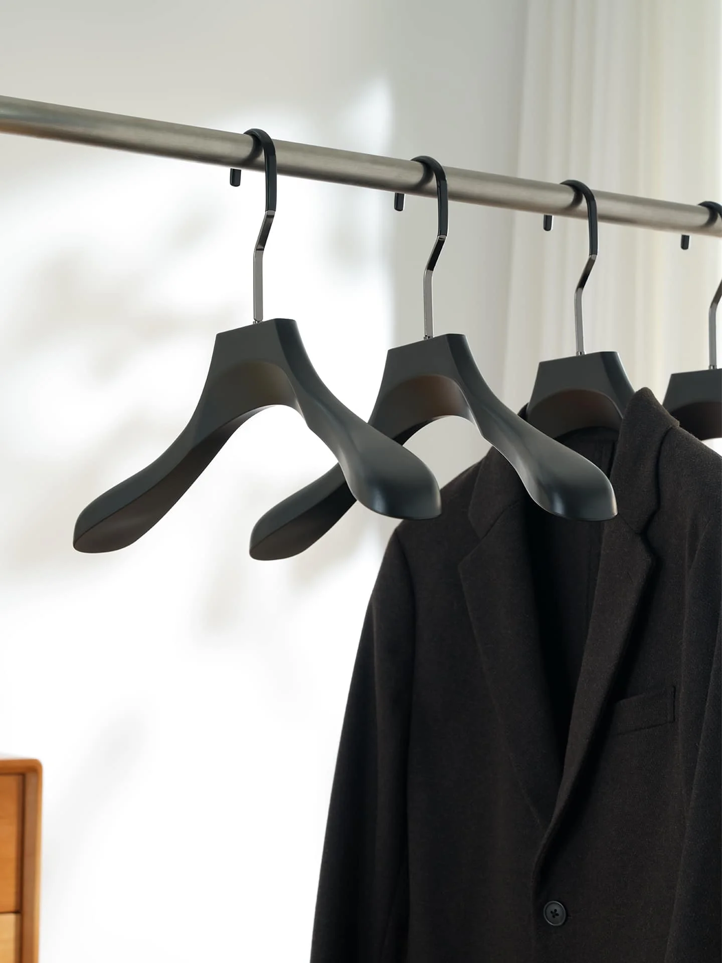Black Plastic Premium Hangers for Retail Display