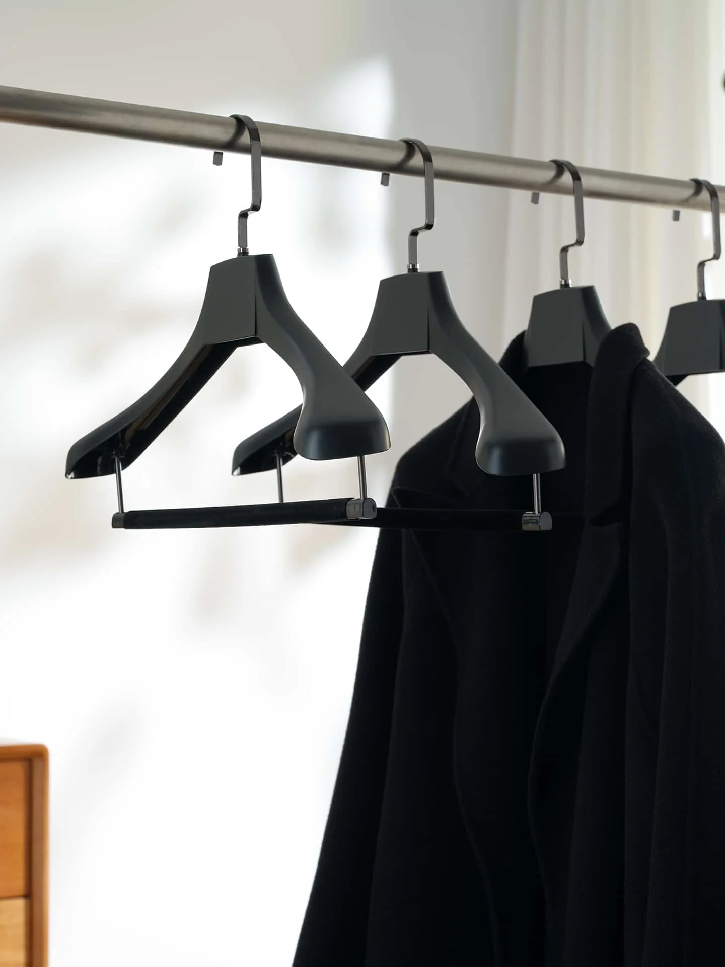 Black Plastic Womens Hangers for Retail Display