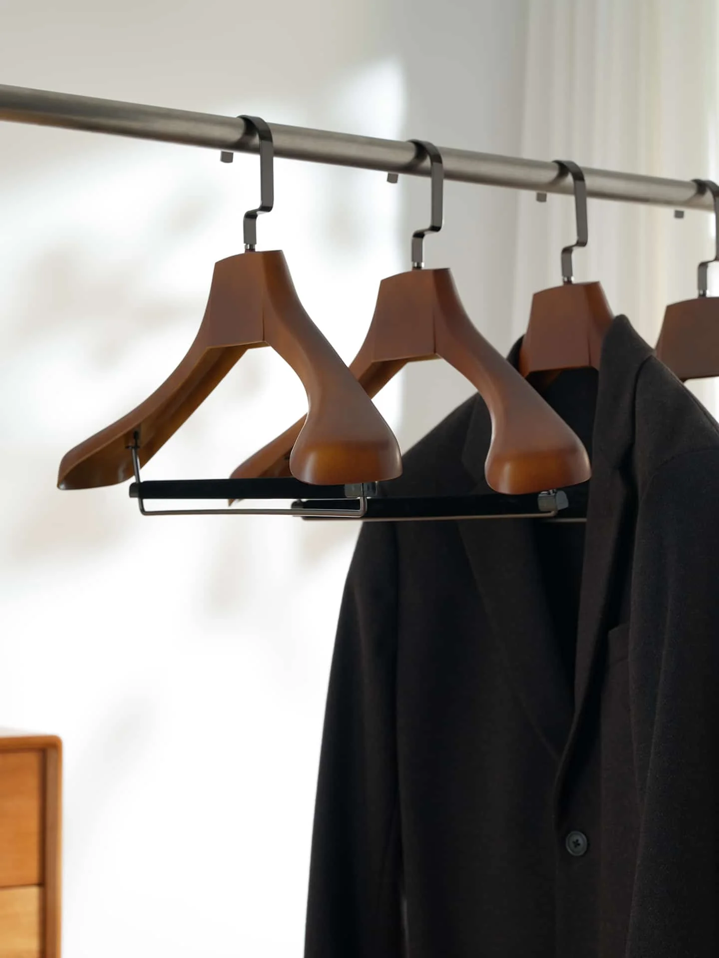Brown Plastic Suit Hangers for Mens Display