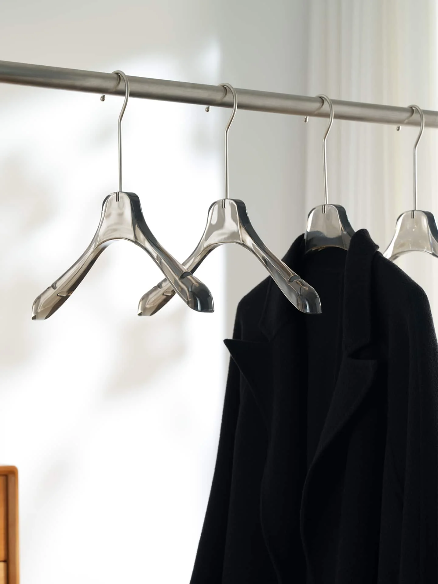 Grey Translucent Plastic Hangers for Retail Display